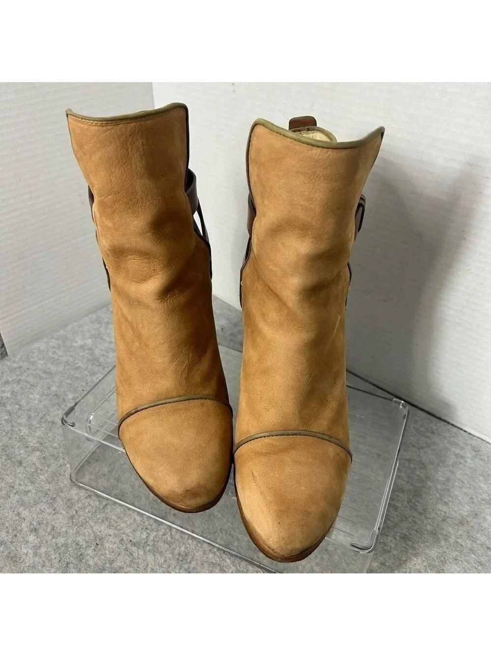 Rag & Bone Kinsey Bootie Camel Sz 8US 38UK Minor Scratches To L Toe See Pics